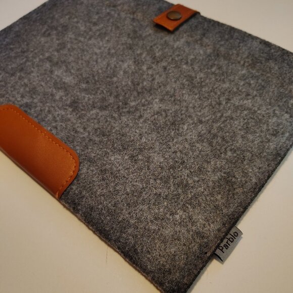 Parblo Clutch Tablet Case 10” X 7.5” Grey Felt Travel Protector Pad - Picture 3 of 4